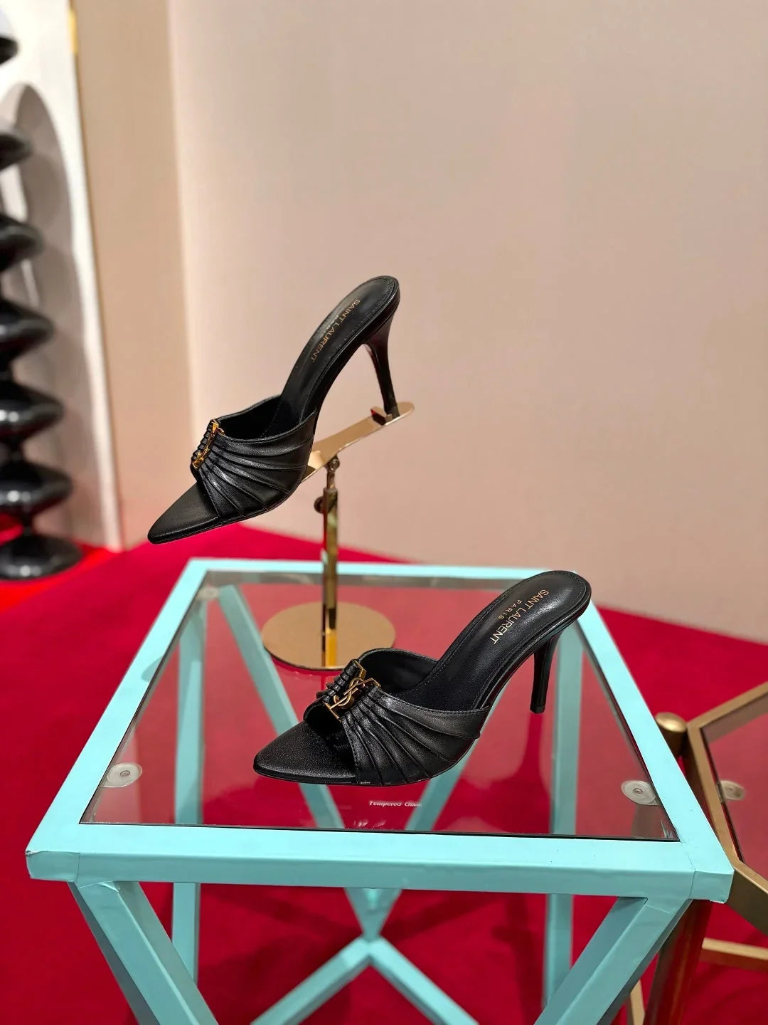 YSL 2026 Sandal 10cm Smooth Calfskin 925205