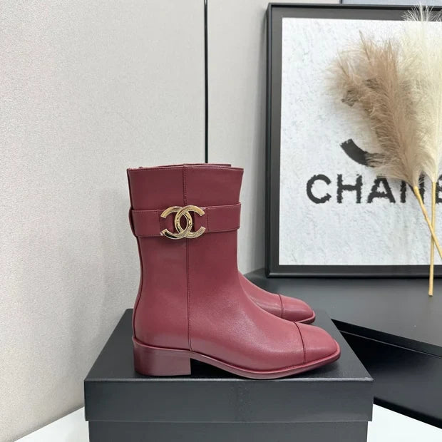 Chanel 2026 Metiers D'art Ankle Boots 45mm Suede Cowhide 986193