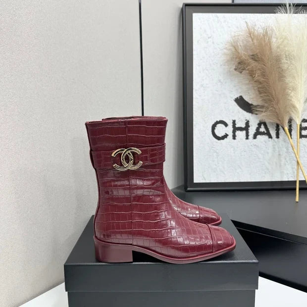 Chanel 2026 Metiers D'art Ankle Boots 45mm Suede Cowhide 986193