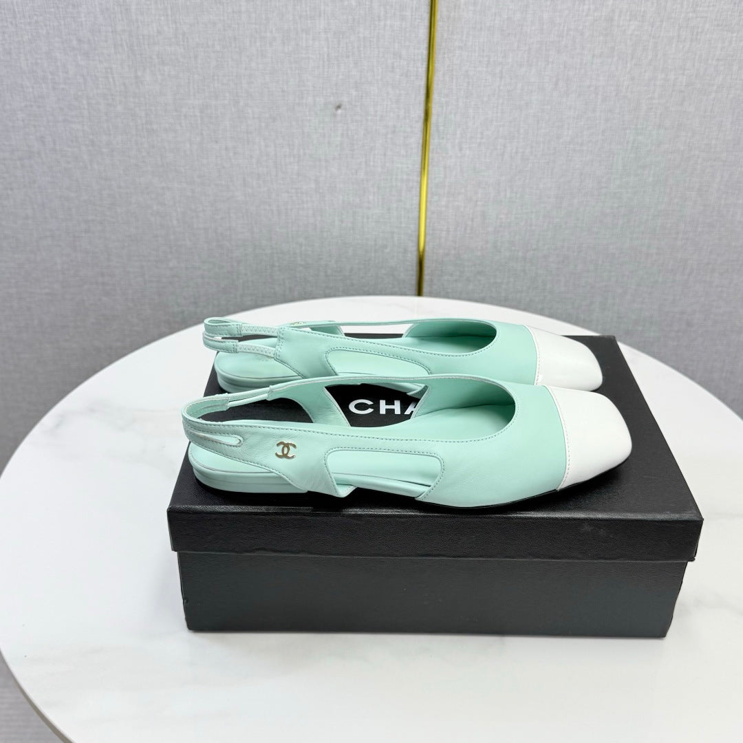Chanel 26s Slingback Flats Leather 167777