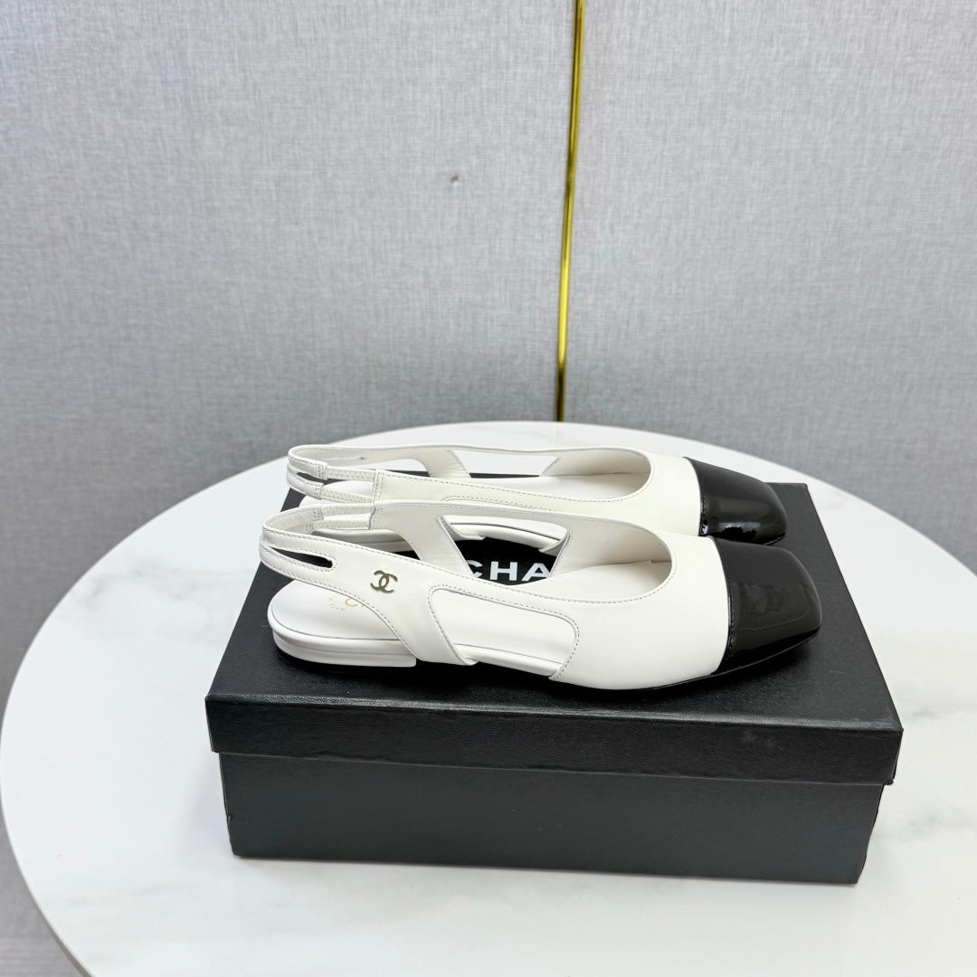 Chanel 26s Slingback Flats Leather 167777