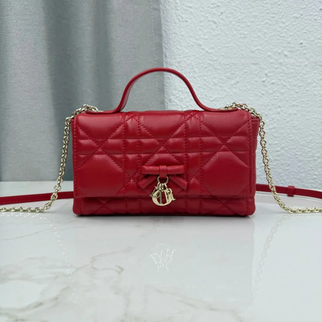 Dior 2026 My Tender Dior Top Handle Mini Chain Bag 21cm Lambskin