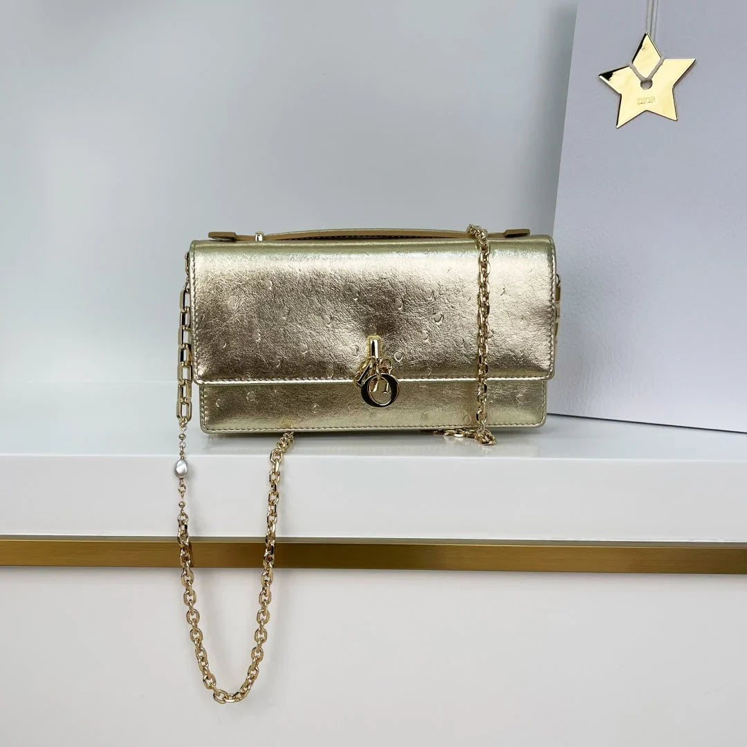 Dior 2026 Pearl Clutch Bag 21cm Leather