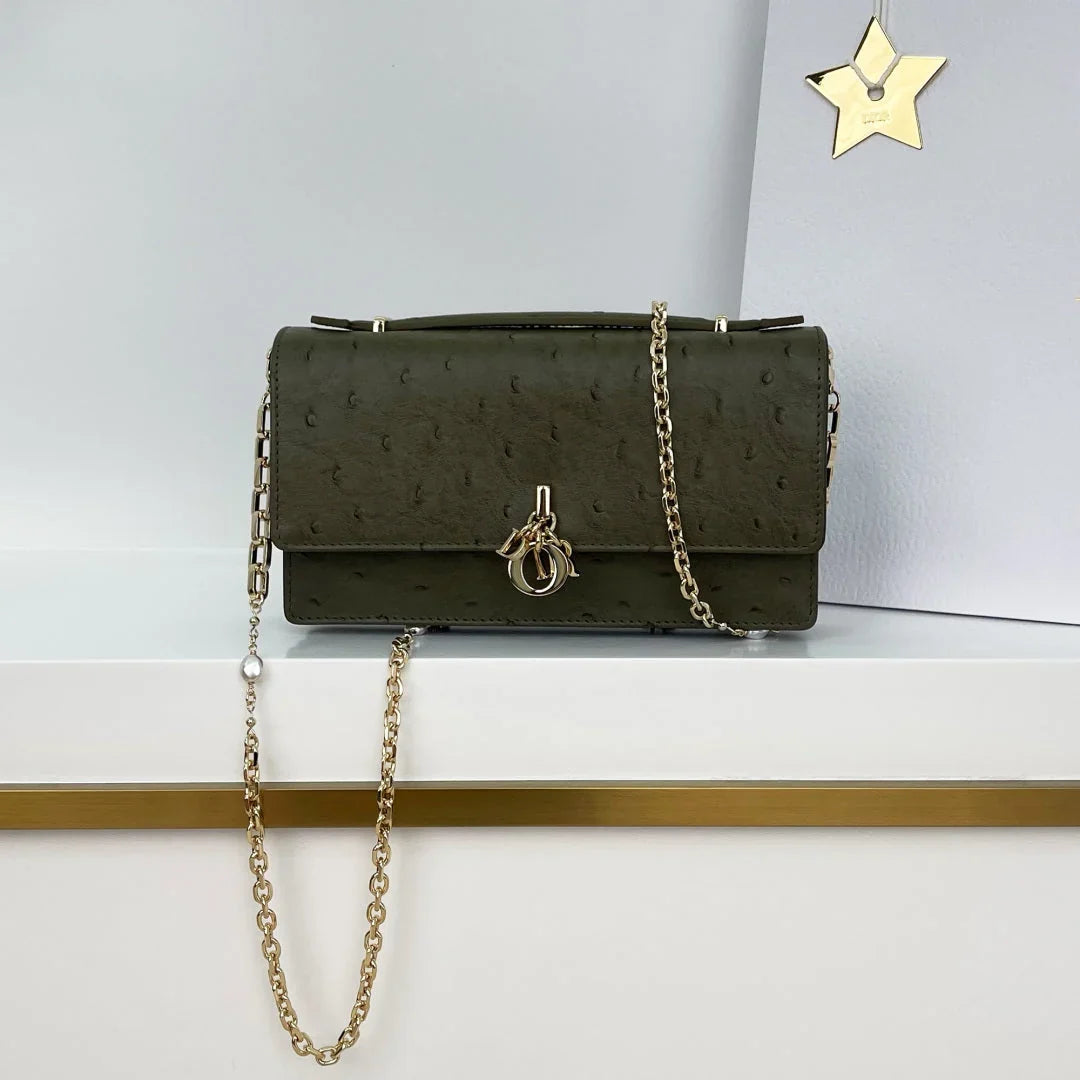 Dior 2026 Pearl Clutch Bag 21cm Leather