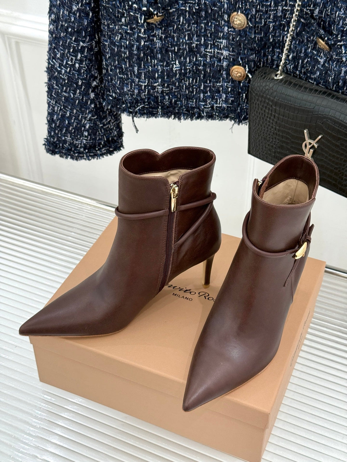 GR 26s Jungle Mamba Booties 8cm Brown Leather 175083