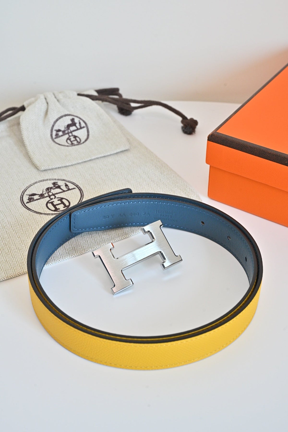 HM 26W Belt 24mm Double-Sided Calfskin 218255