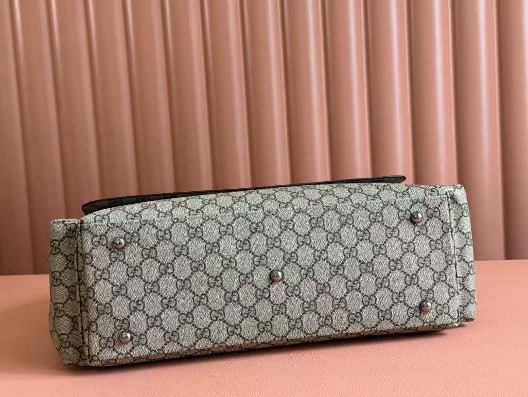 GG Supreme Large Changing Bag 44cm Beige Brown Canvas Leather Trim