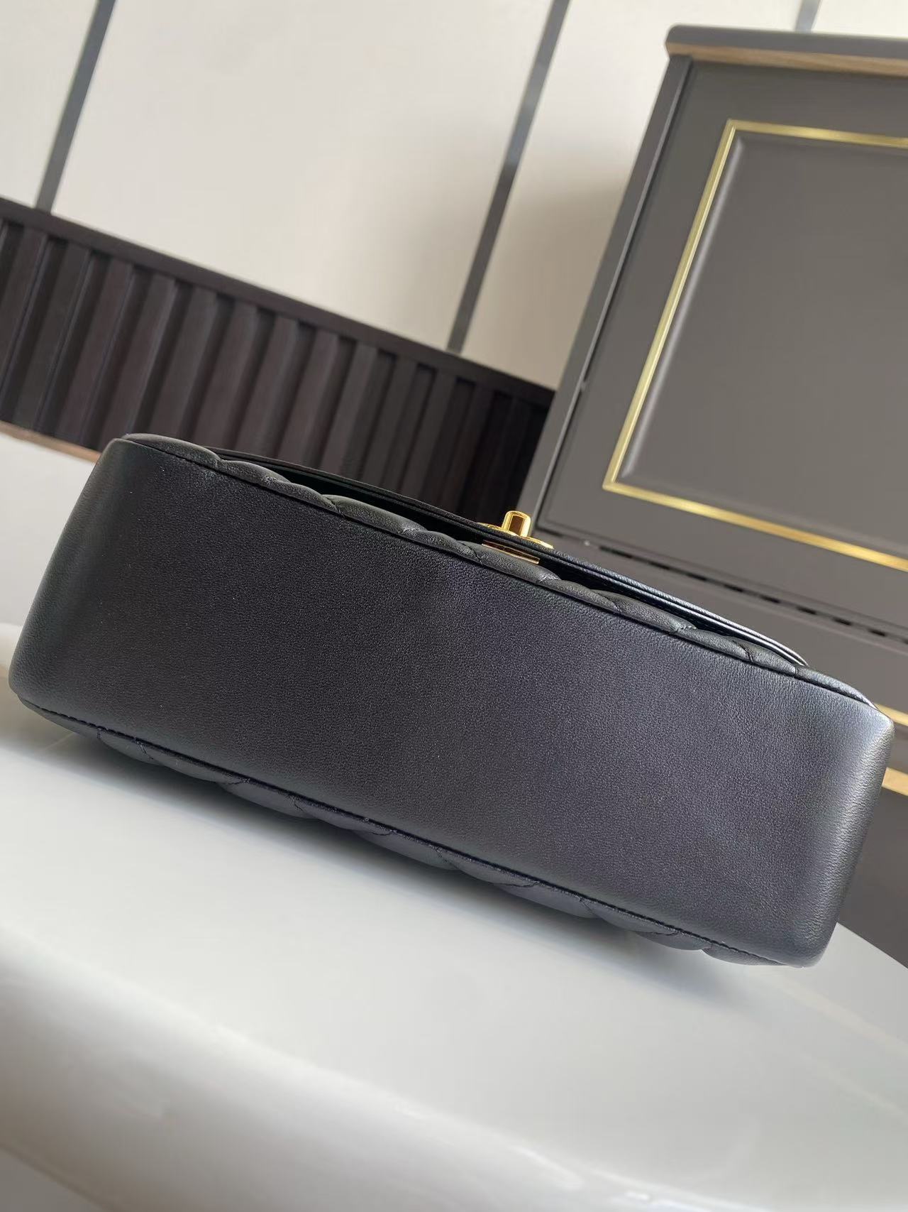 CC Small Diana Flap Bag Black Lambskin GHW