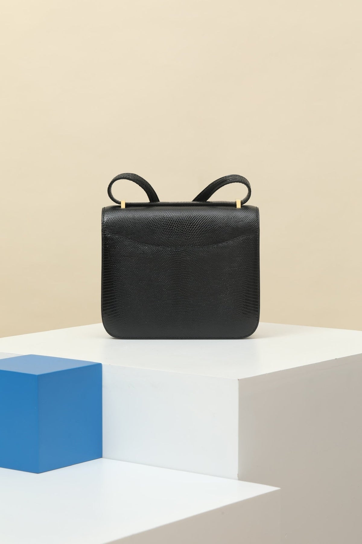 High-end Hermes 2026 Constance Bag 18cm Black Lizard Skin