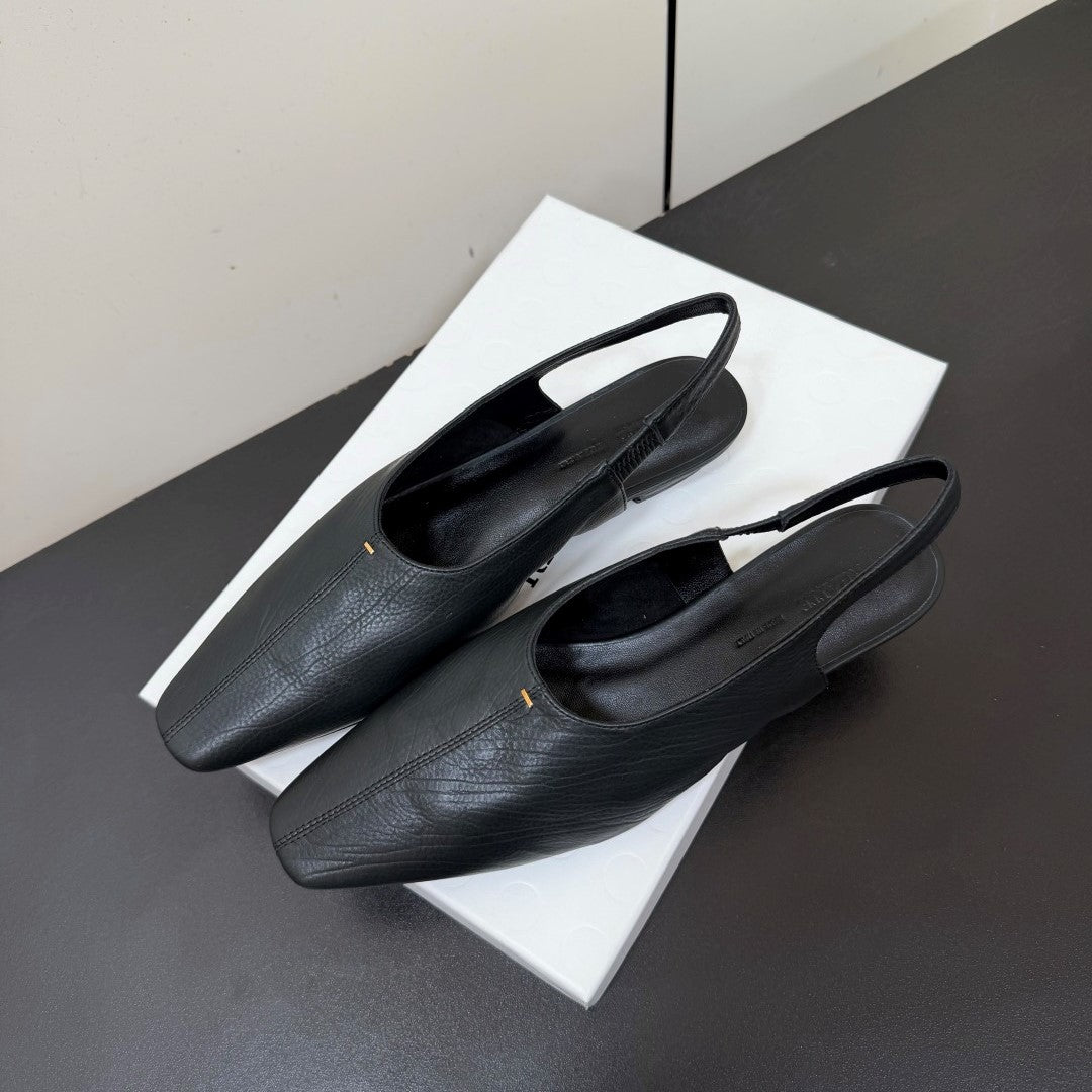 Khaite 26s Celia Slingbacks 2.5cm Black Leather 909456