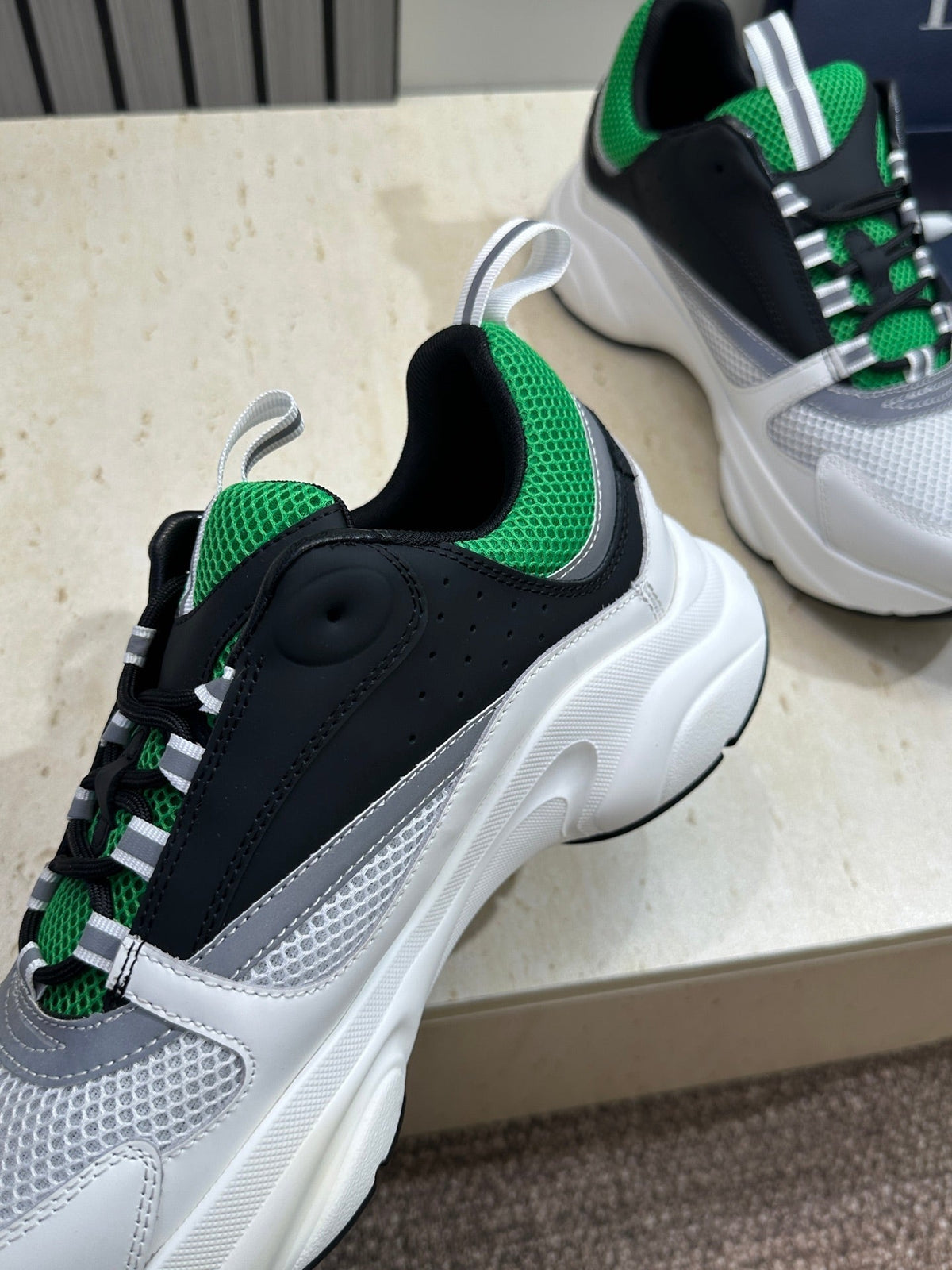 CD 26s Men B22 Sneakers White Black Green Mesh 391852