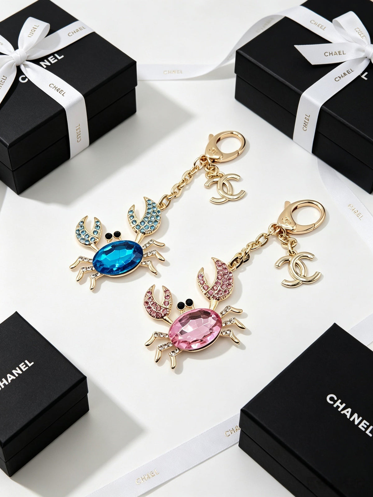 Chanel Crystal Crab Bag Charm