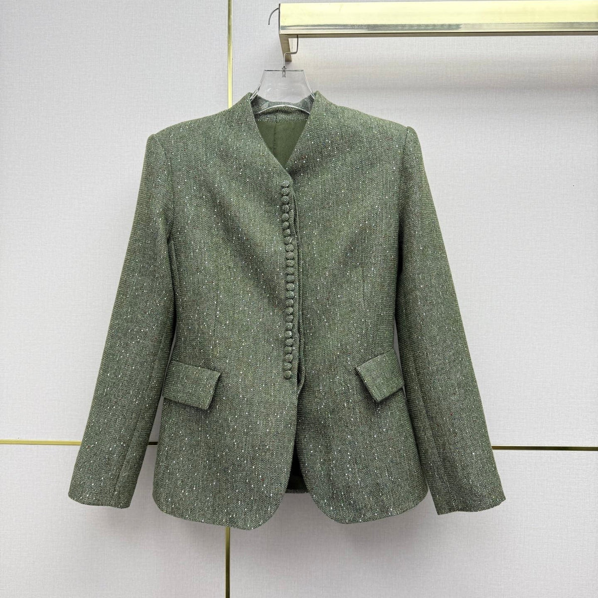 CD 26SS Collarless V-Neck Blazer Silk 432459