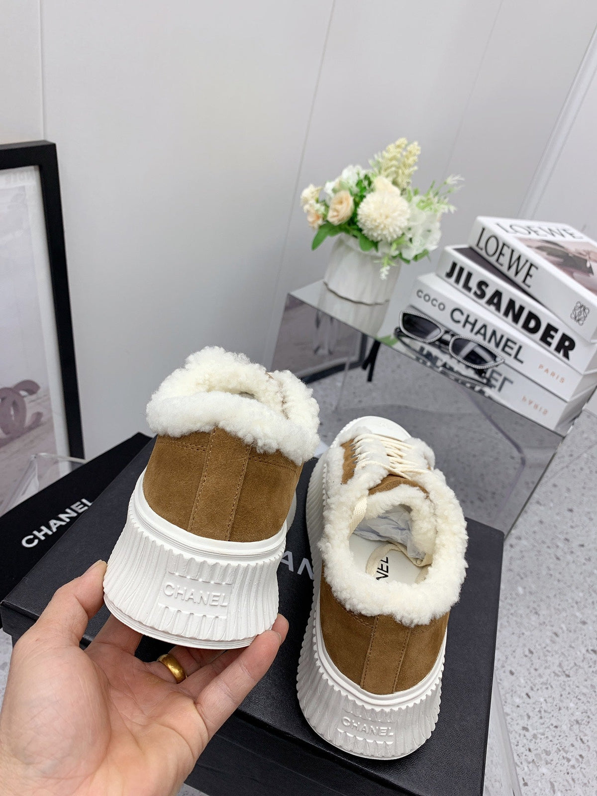 Chanel 2026 Platform Sneakers Suede Wool 162256