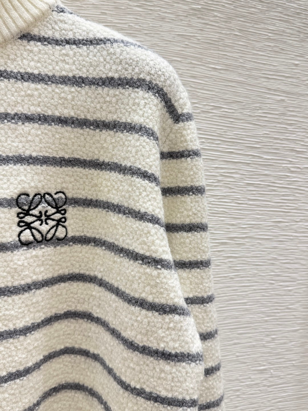 LW 26FW Striped Half-Zip Knit Sweater High Collar Chest Logo Wool 313348