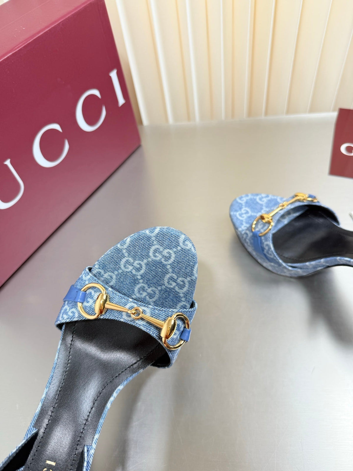 Gucci 26s Slingback Pump 10.5cm Blue Denim
