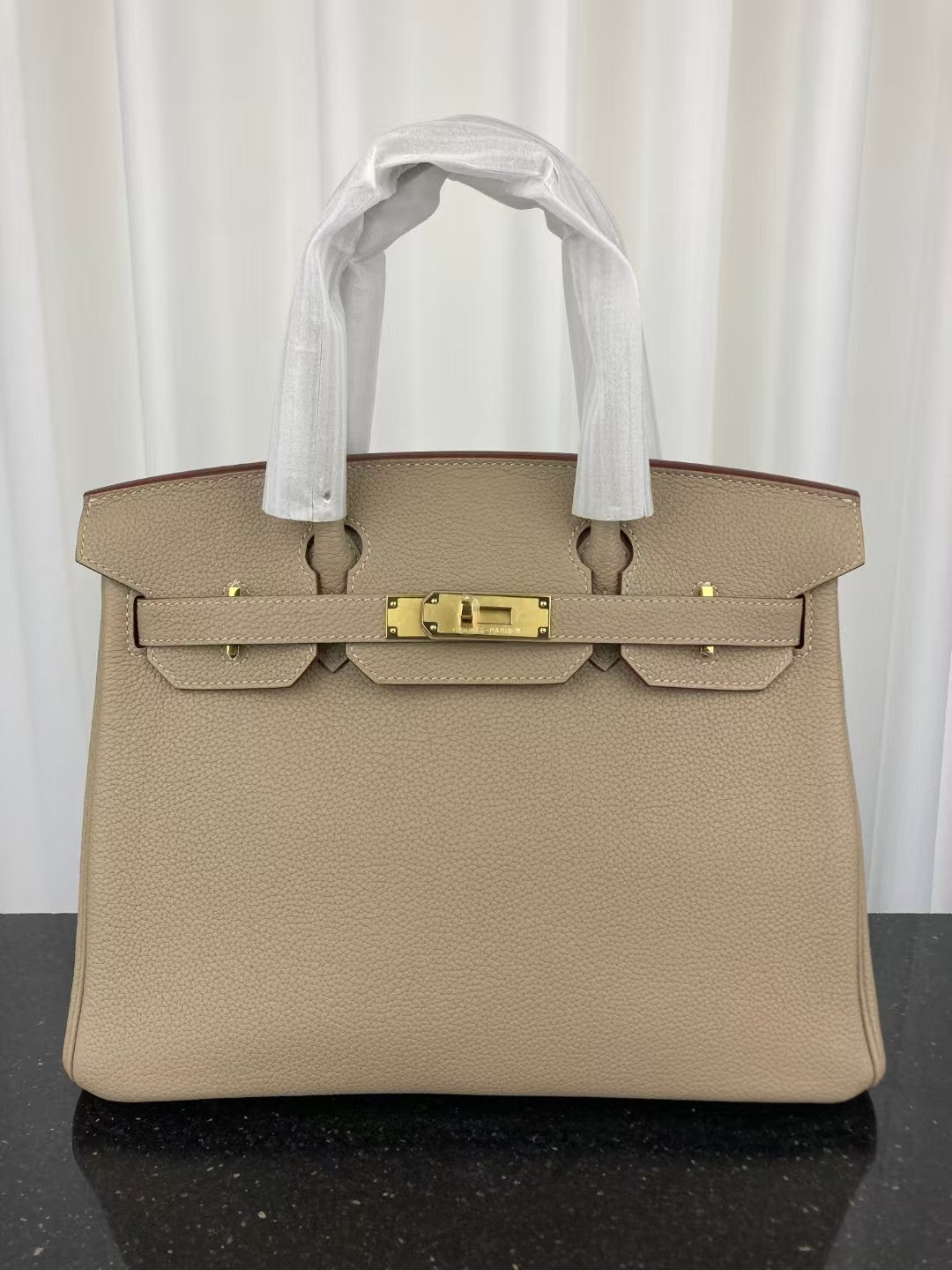 HM Birkin Bag 30 Light Taupe Togo Leather GHW