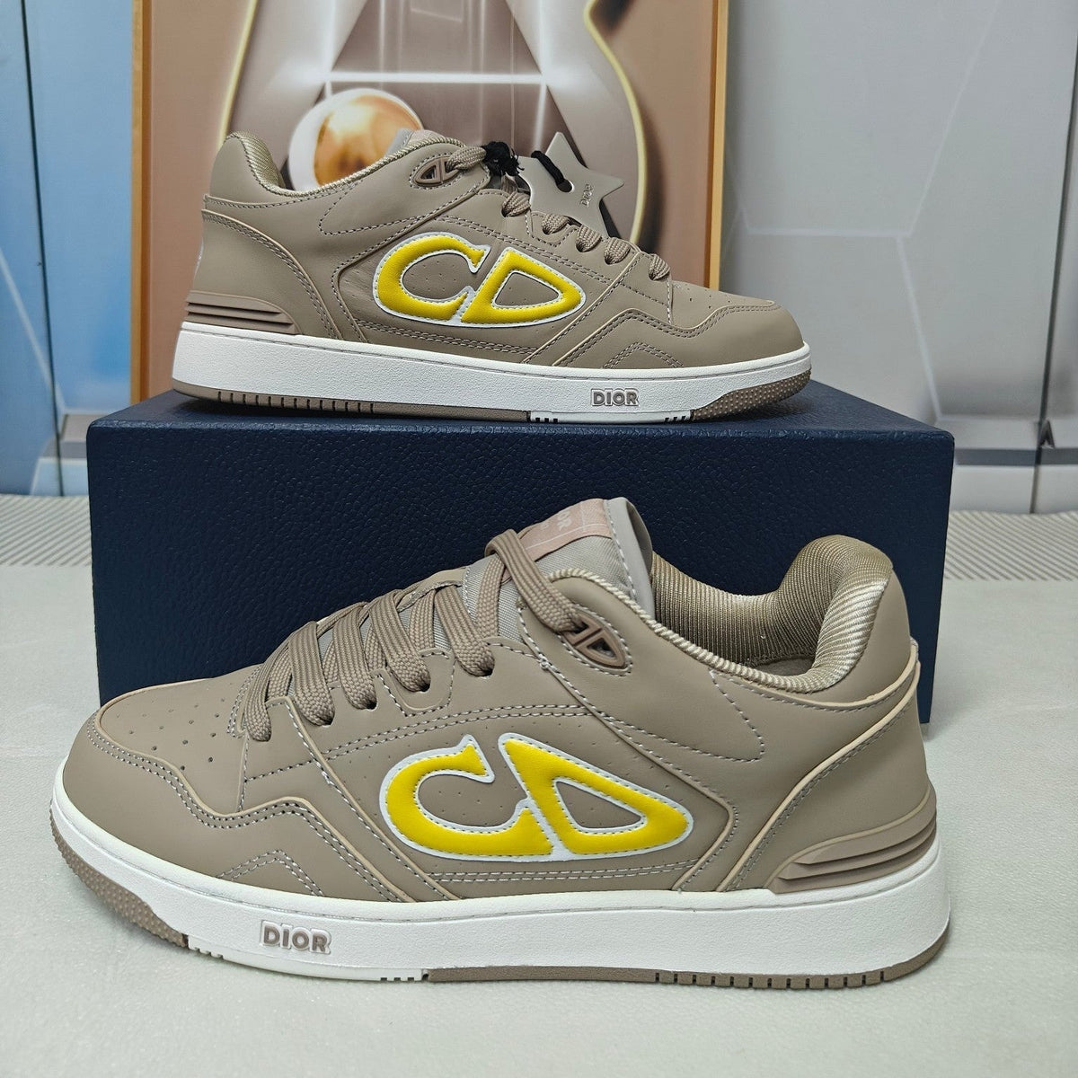 CD 26s Low Top Sneaker Light Brown Calfskin 728419