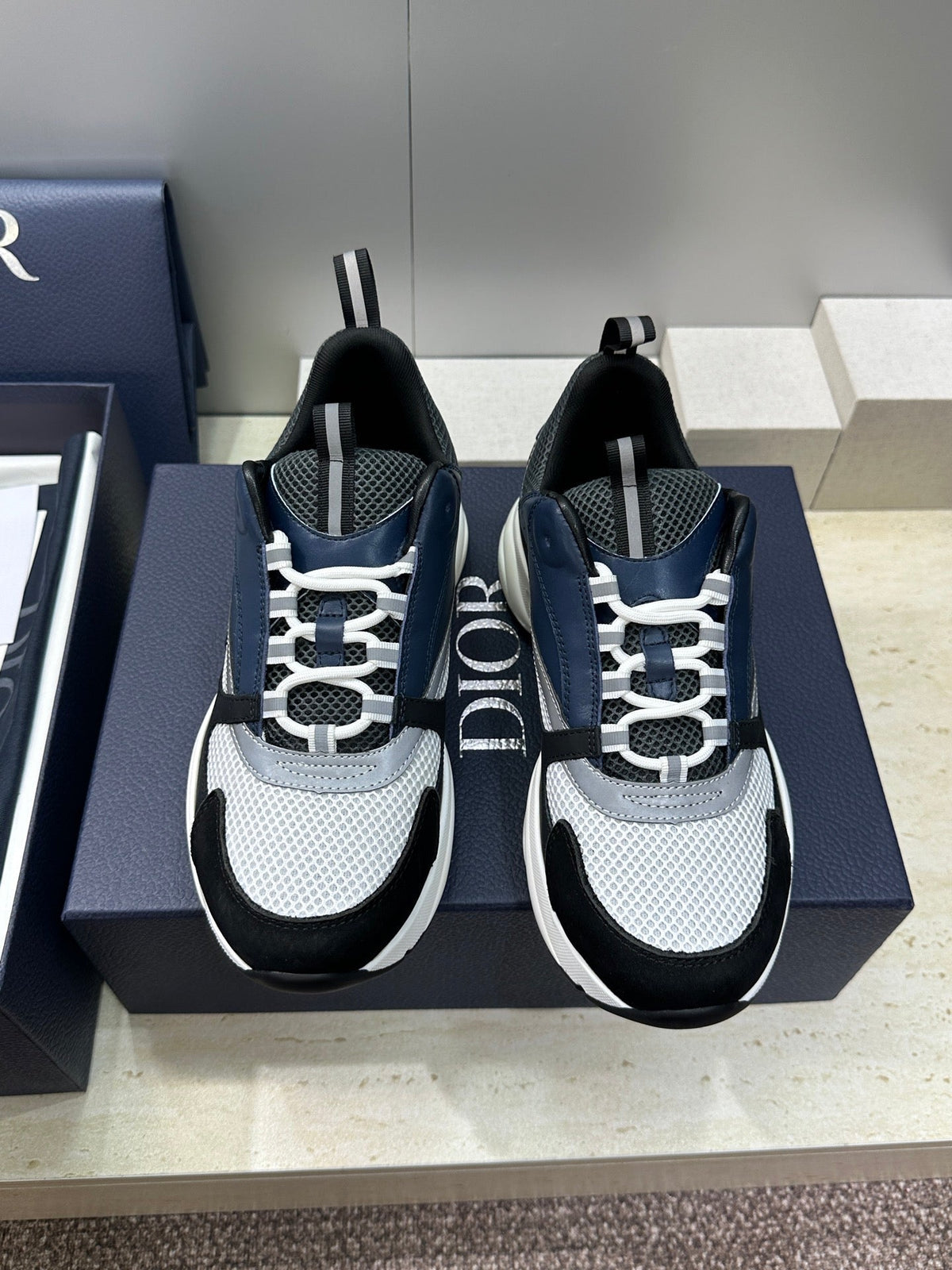 CD 26s Men B22 Sneakers Navy Black White Grey Mesh 194852