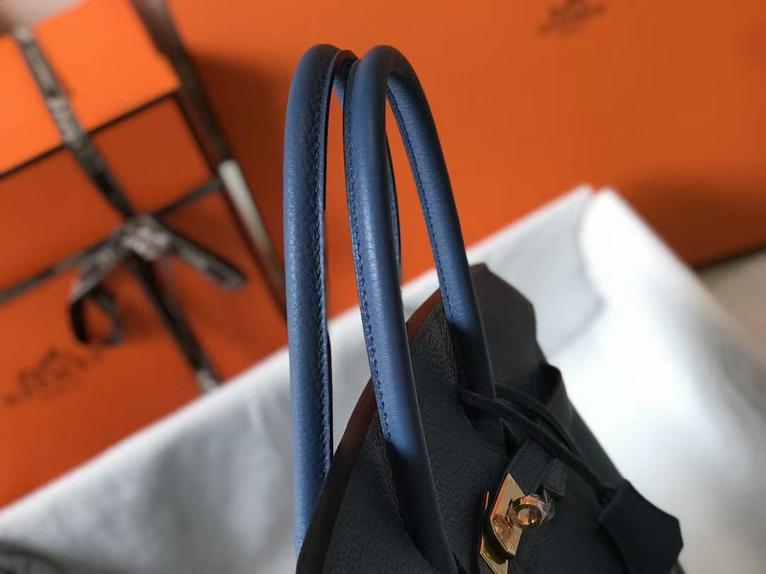 HM Birkin Bag 30cm Dark Blue Togo Leather GHW