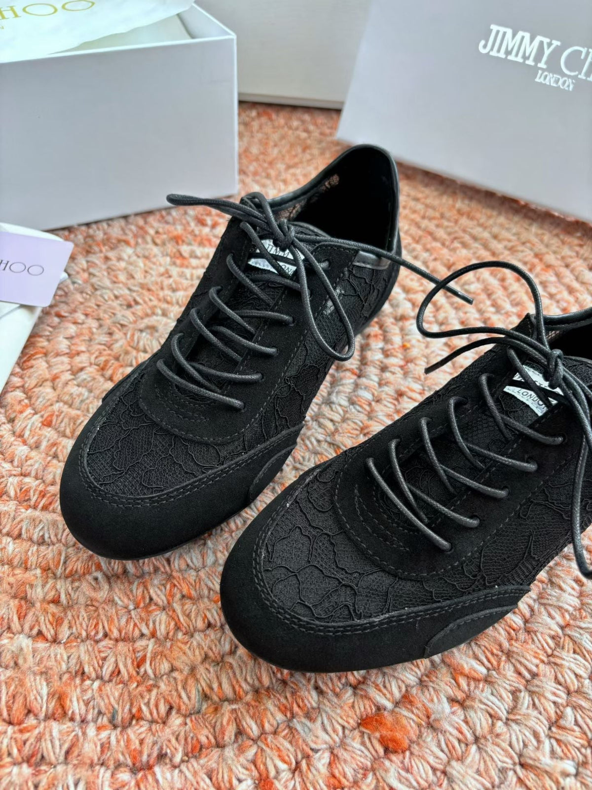 Jimmy Choo 26S Sneakers Black Mesh And Suede 391824