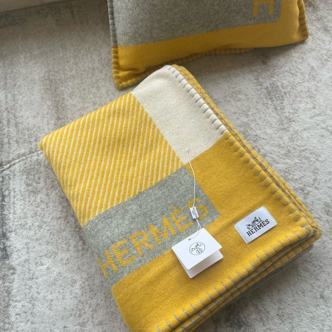 HM Riviera Blanket Yellow Wool Cashmere