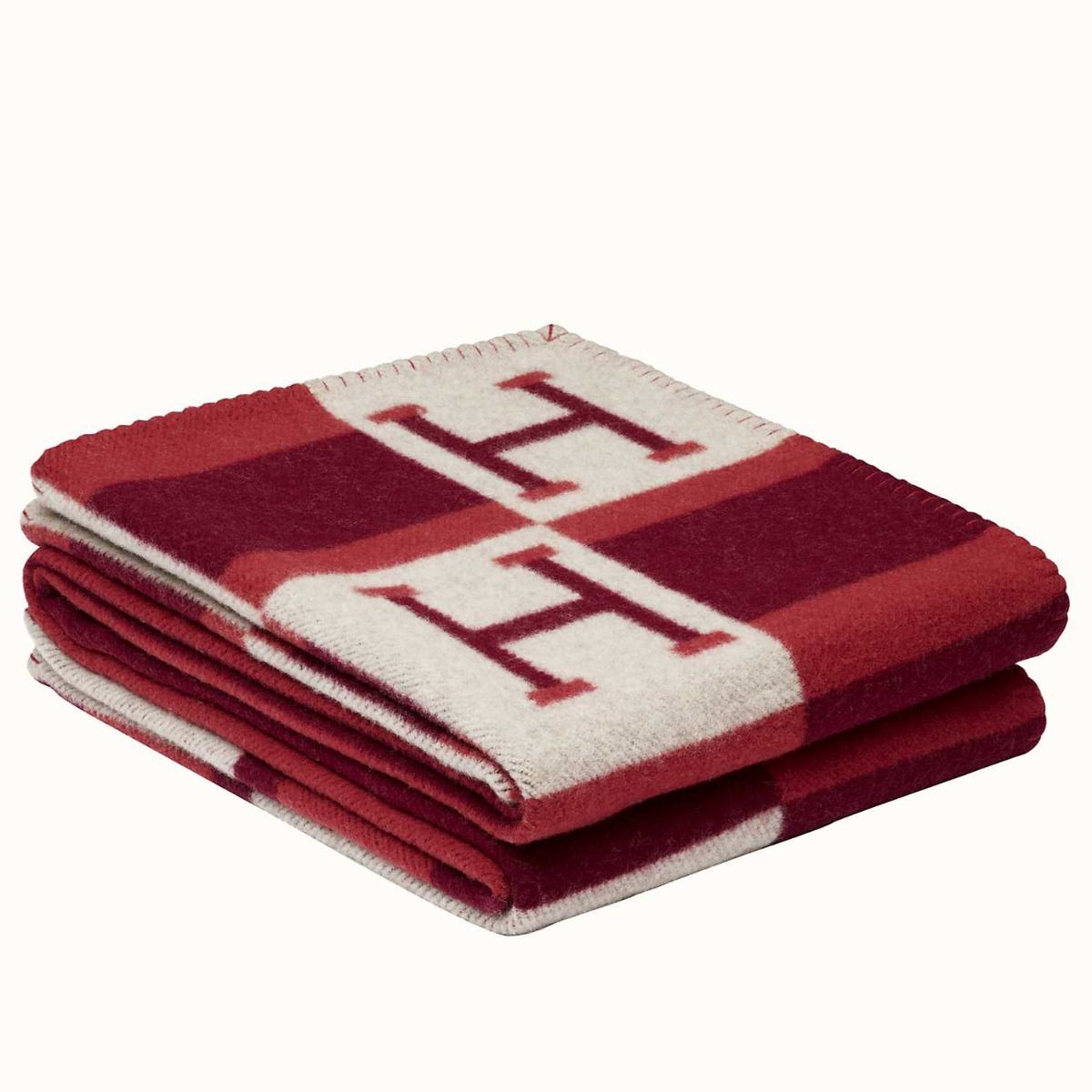 HM Avalon Throw Blanket Burgundy Wool Cashmere