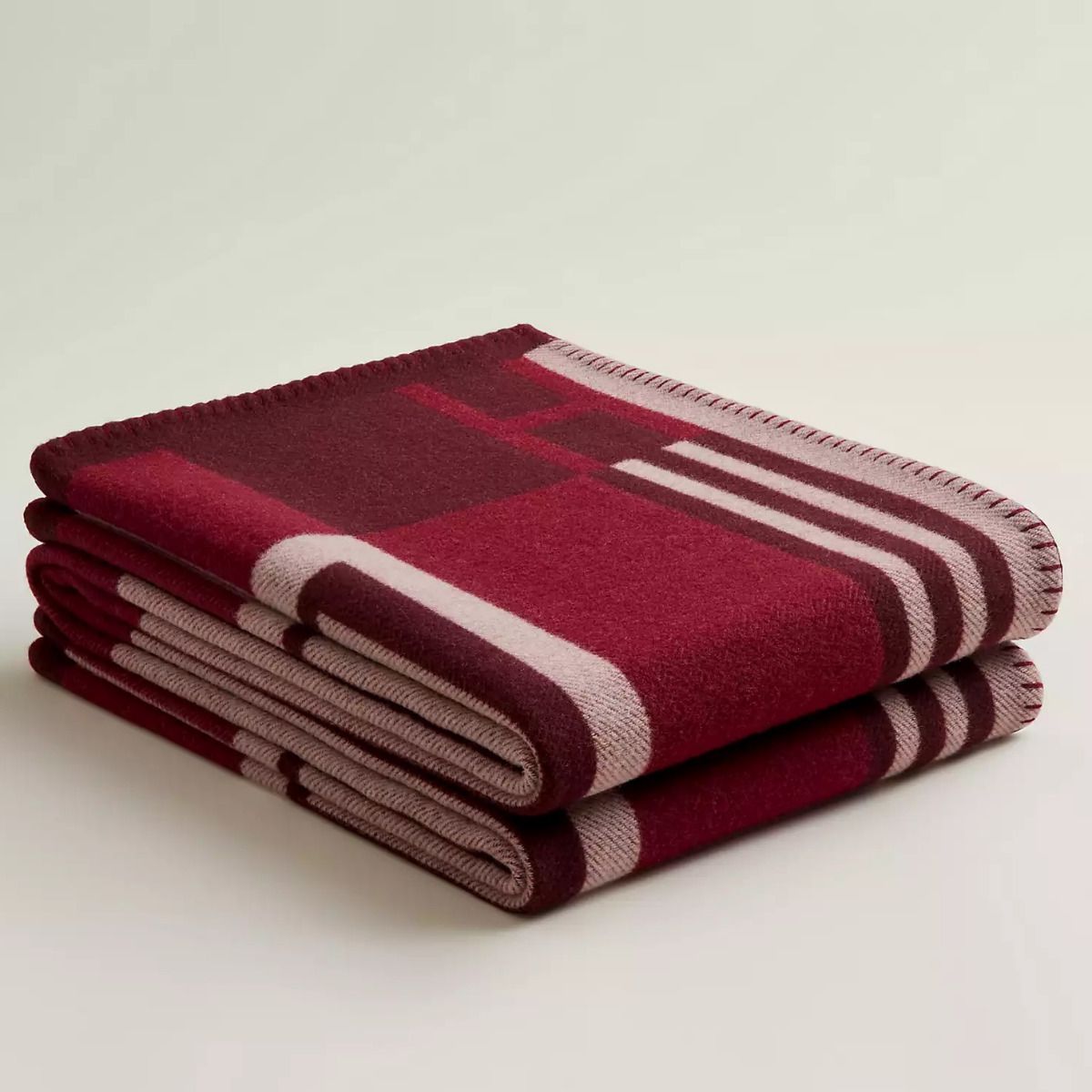 HM Ithaque Blanket Bordeaux Wool Cashmere