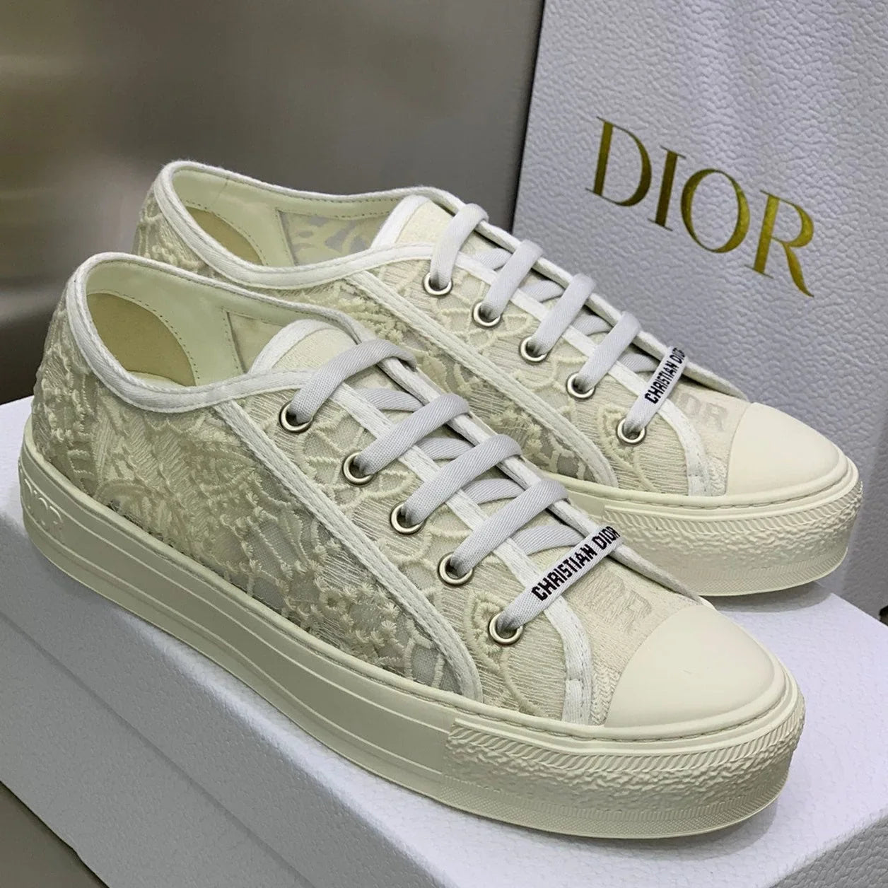 Dior 2026 Walk'n'Dior Sneakers Canvas Lace 966616