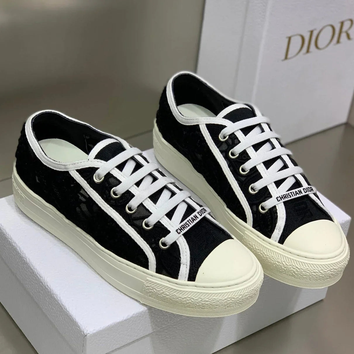 Dior 2026 Walk'n'Dior Sneakers Canvas Lace 966616