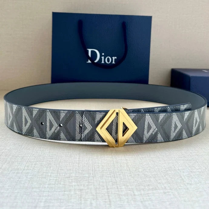 Dior 2026 CD Diamond Reversible Belt 40mm Leather
