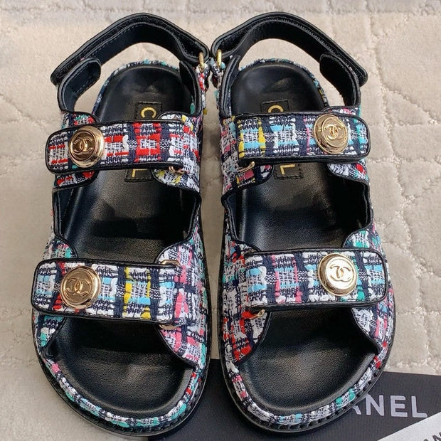 Chanel 2026 Velcro Sandals Fabric 977384