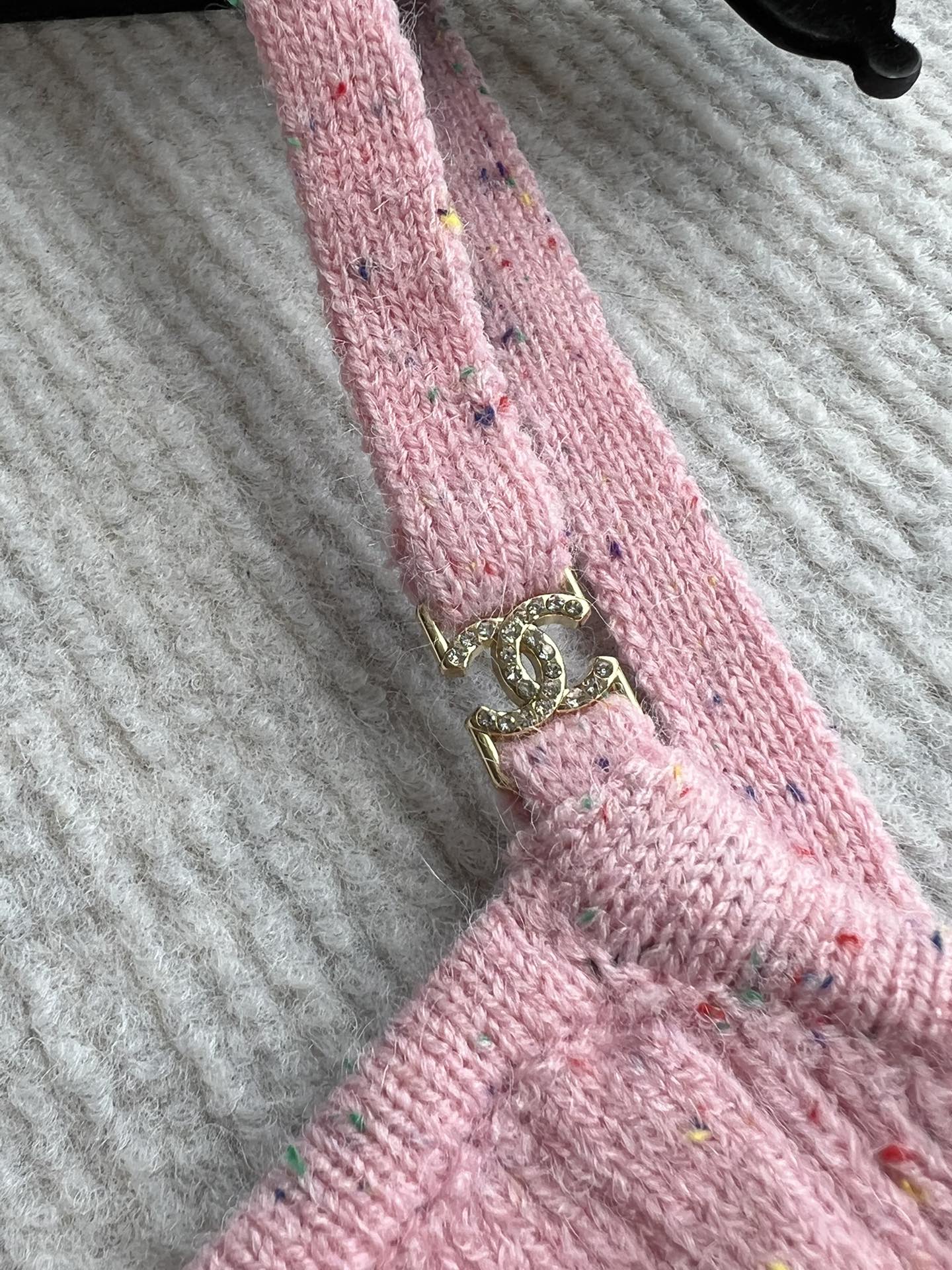 CC 25A Tank Top Pink Wool Gold Leaf