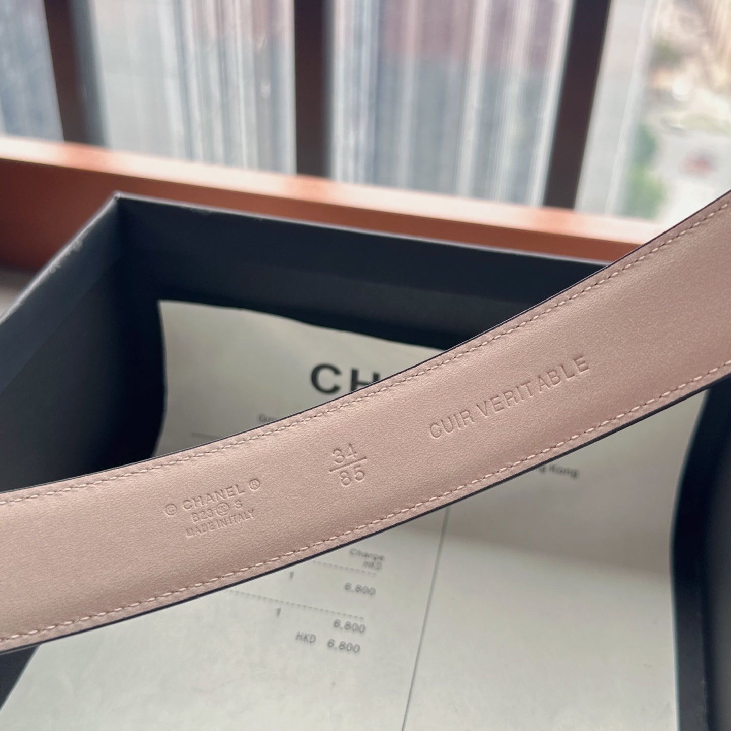 CC Belt 3cm White Sliver Cowhide 20280
