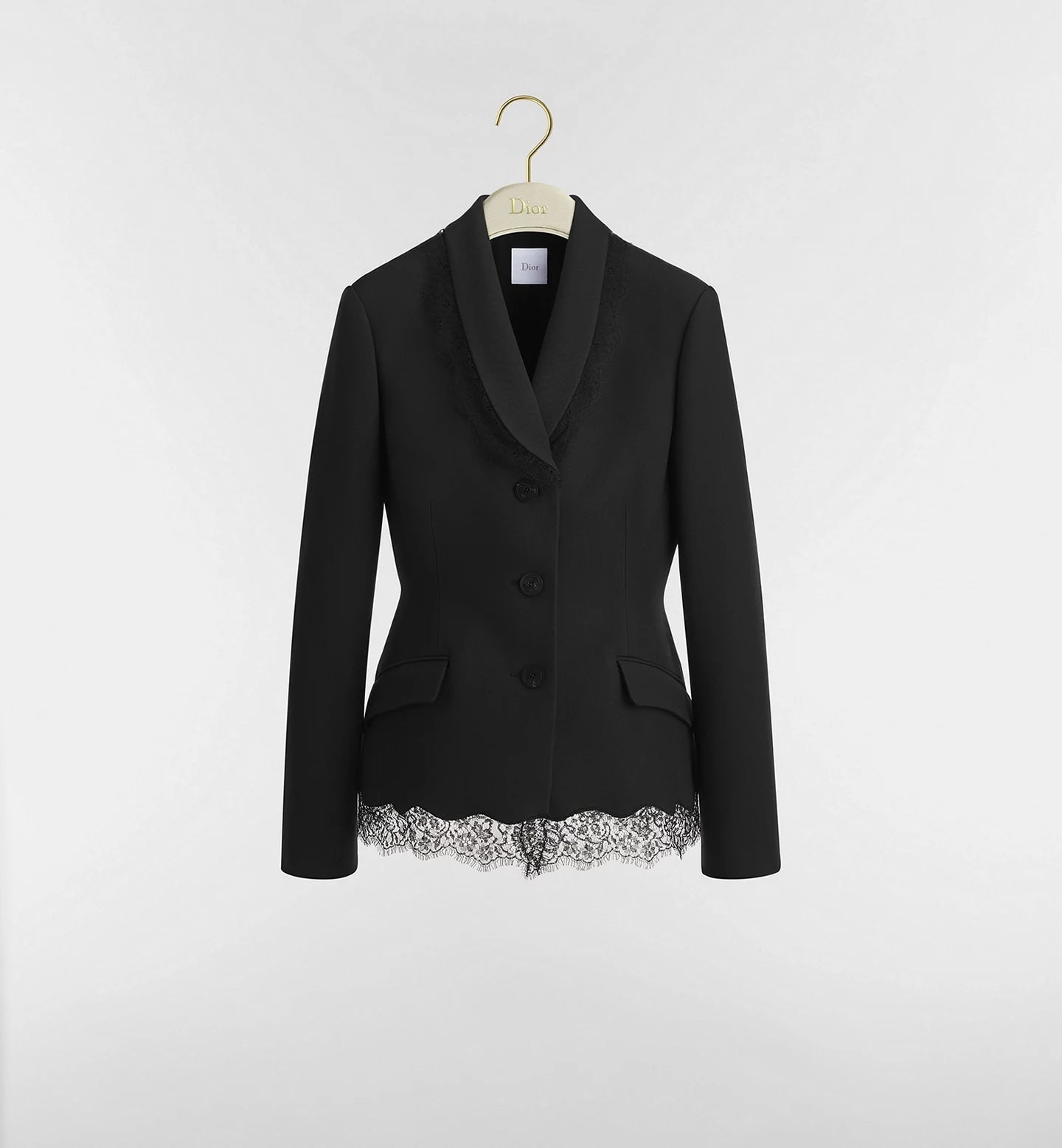 CD 26s Bar Jacket Black Wool Silk Lace