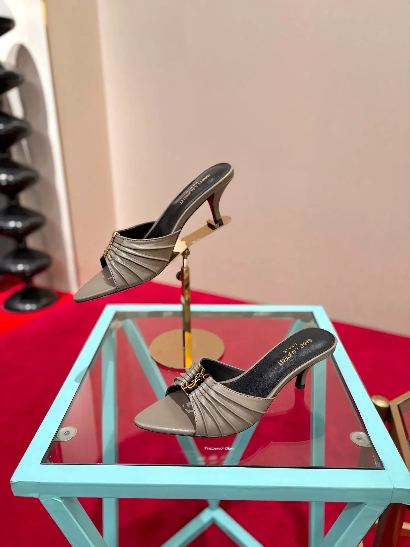 YSL 2026 Sandal 6cm Smooth Calfskin 925205