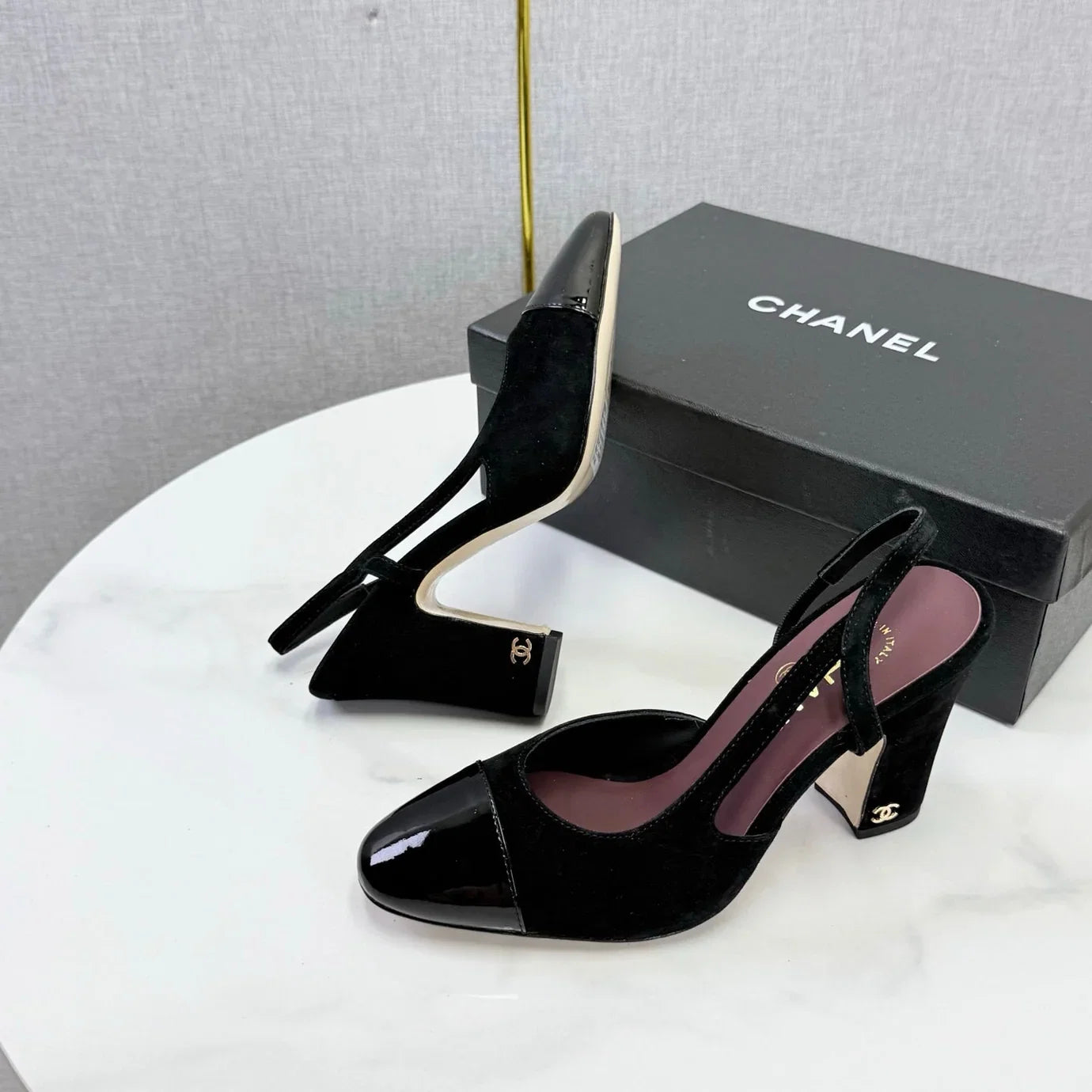 Chanel 2026 Slingback 8cm Suede Leather 03