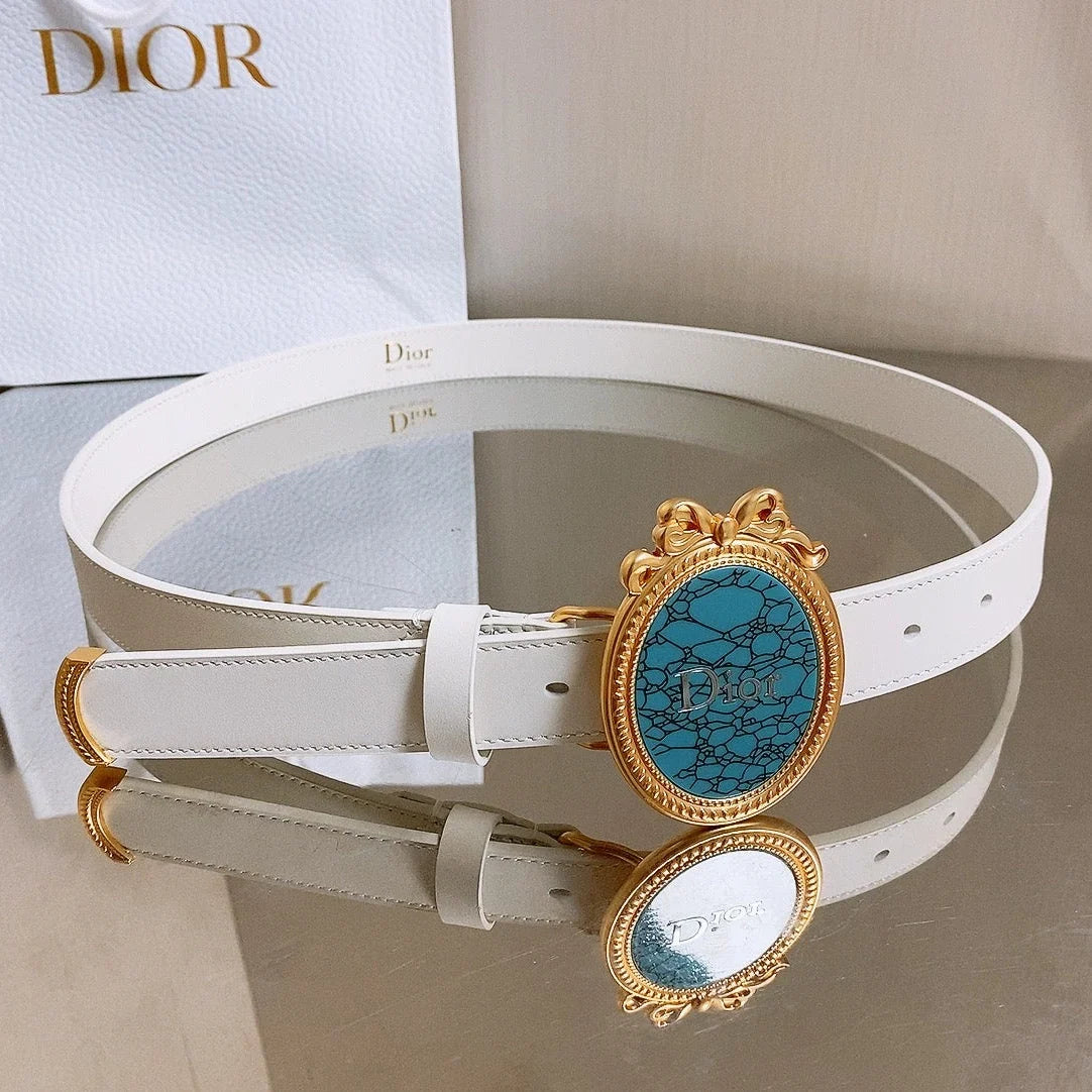 Dior 2026 Médaillon Belt 25mm Leather 216234