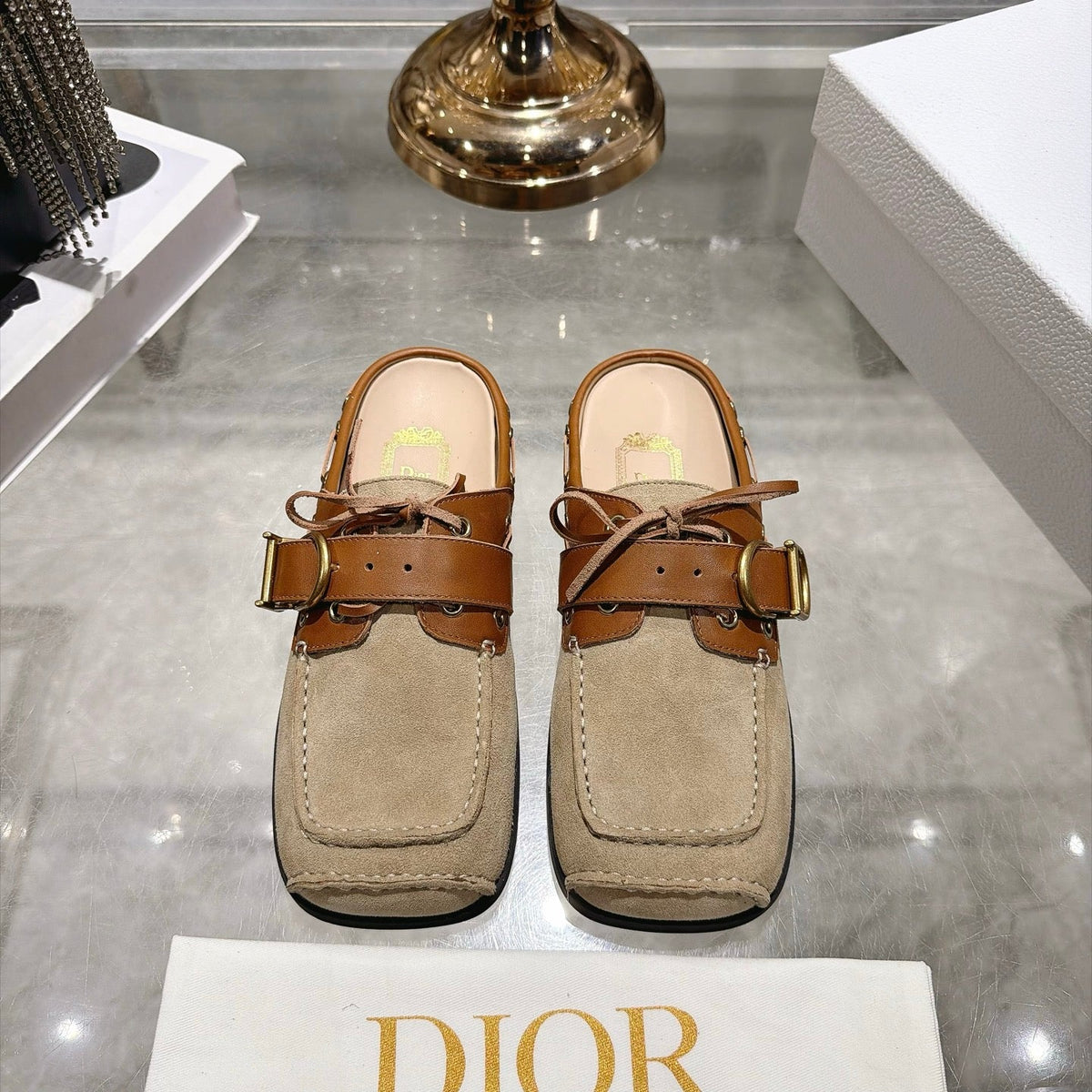 Dior 26s Voile Mule Trench Suede Calfskin 190300