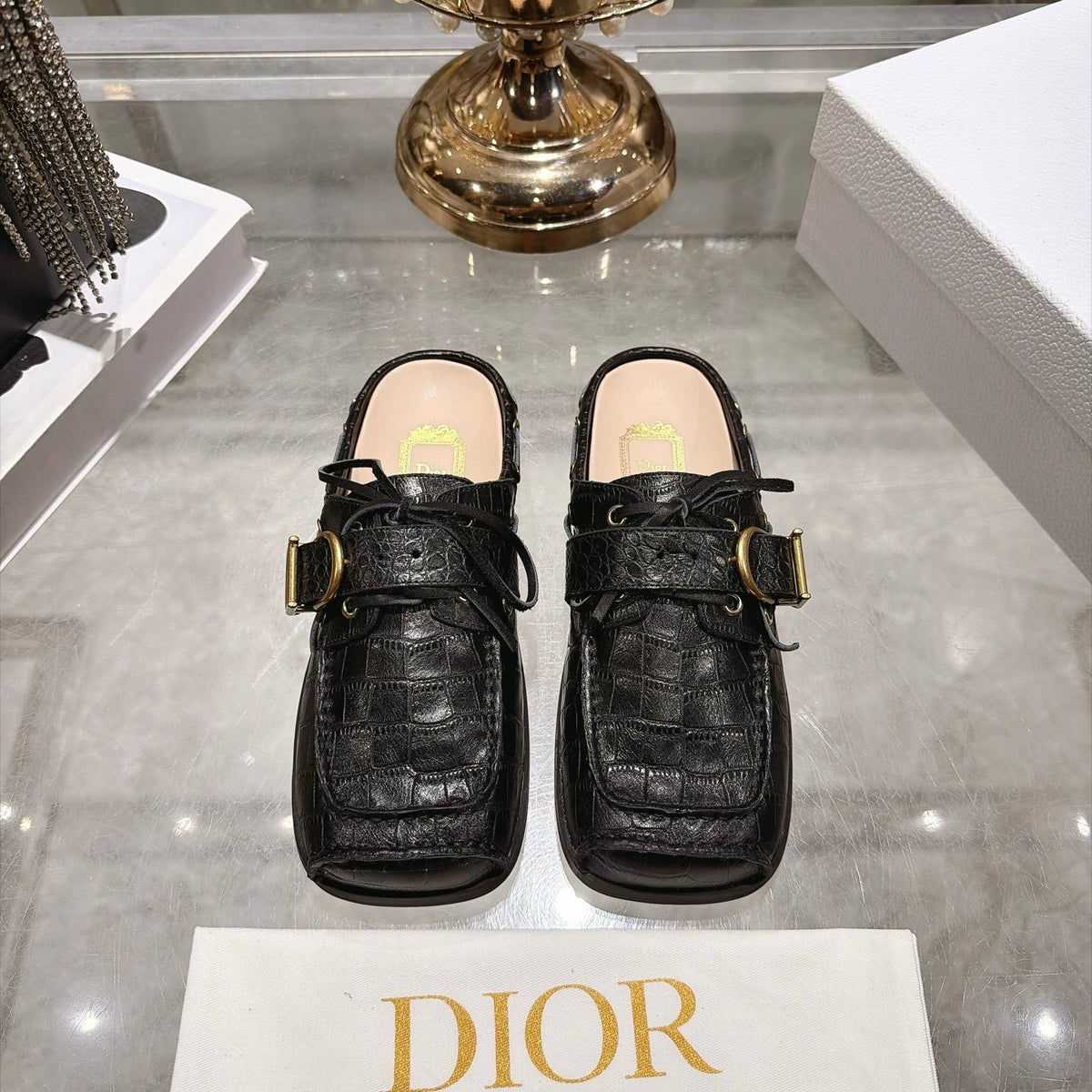 Dior 26s Voile Mule Trench Suede Calfskin 190300