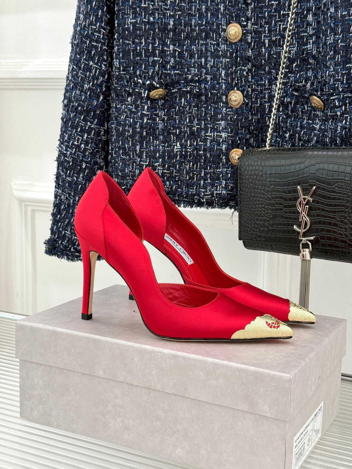 JC 26s Faiz Pumps 10cm Satin 174571