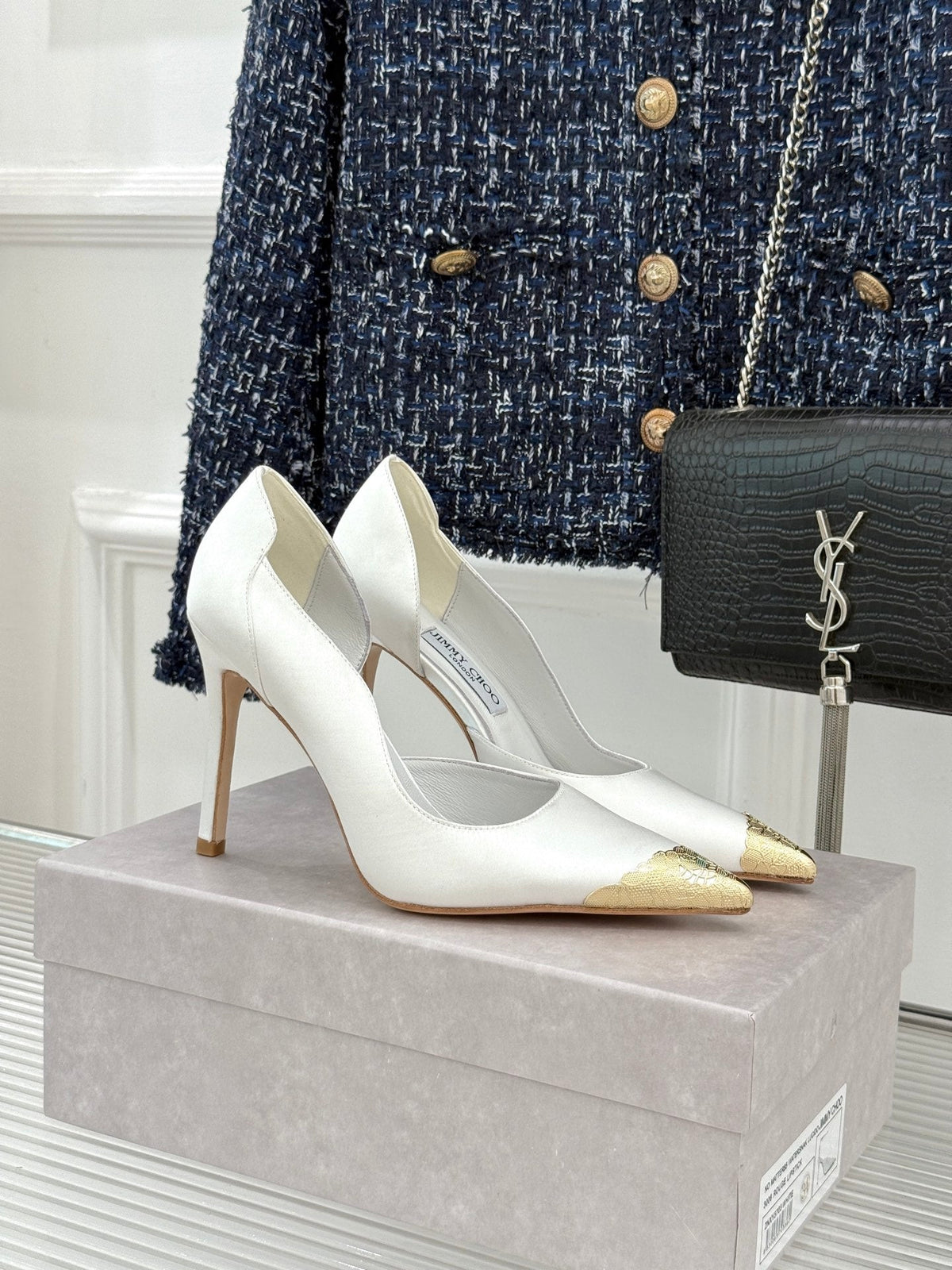 JC 26s Faiz Pumps 10cm Satin 174571