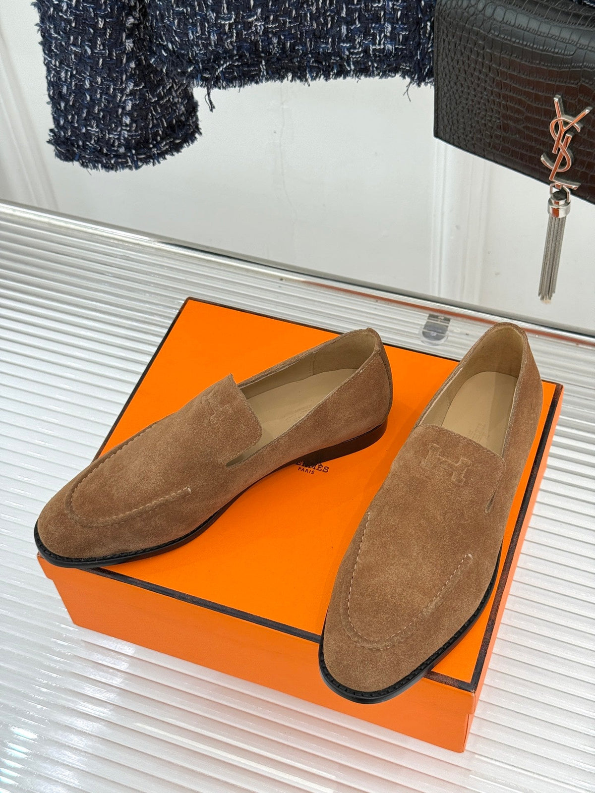 Hermes 26s Hampton Loafers Flat 174824