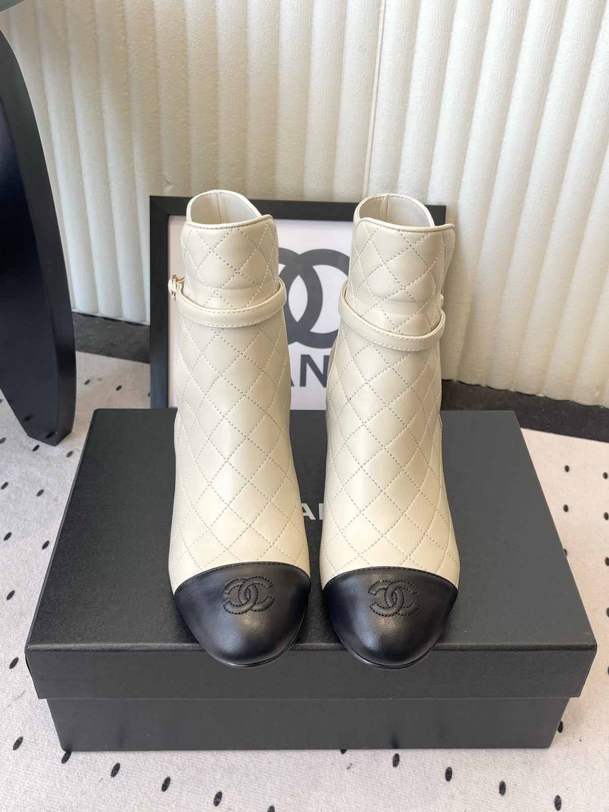 Chanel FW26 Quilted Ankle Short Boots 5cm Lambskin 190012