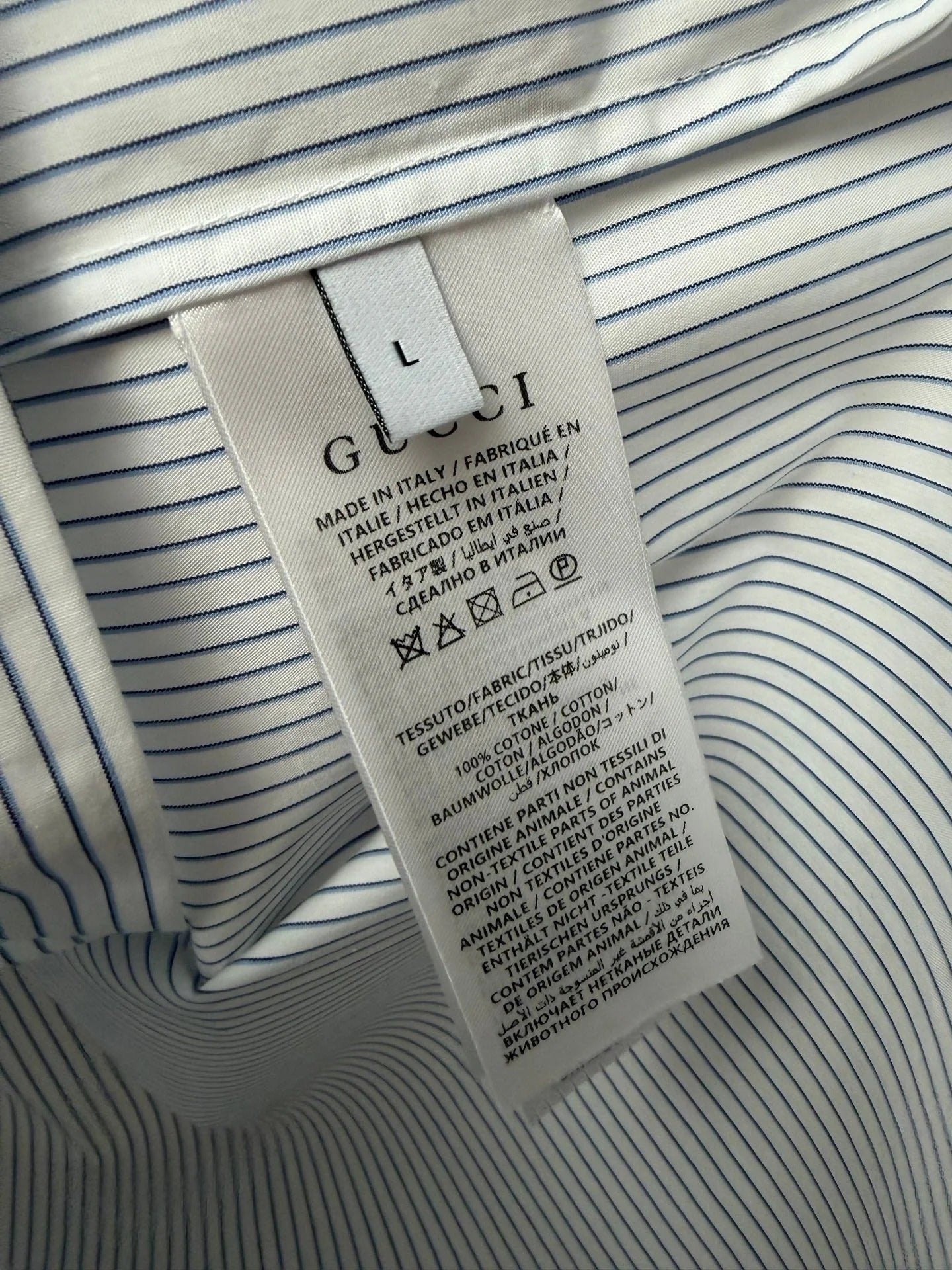 GC 2026 Men's Short-Sleeve Shirt White Blue Cotton 643456