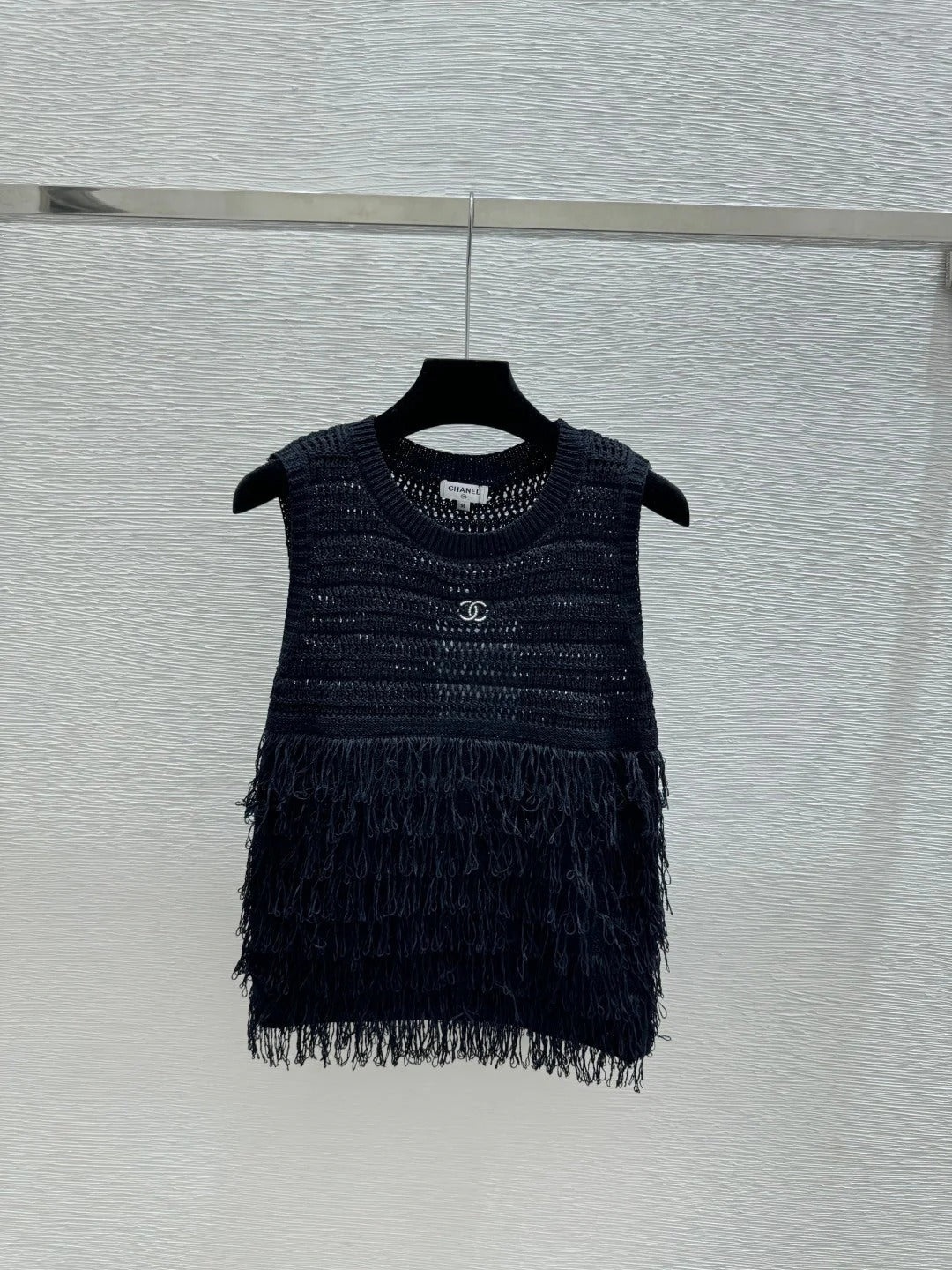 Chanel 2026 Tassel Knit Vest Cotton 264003