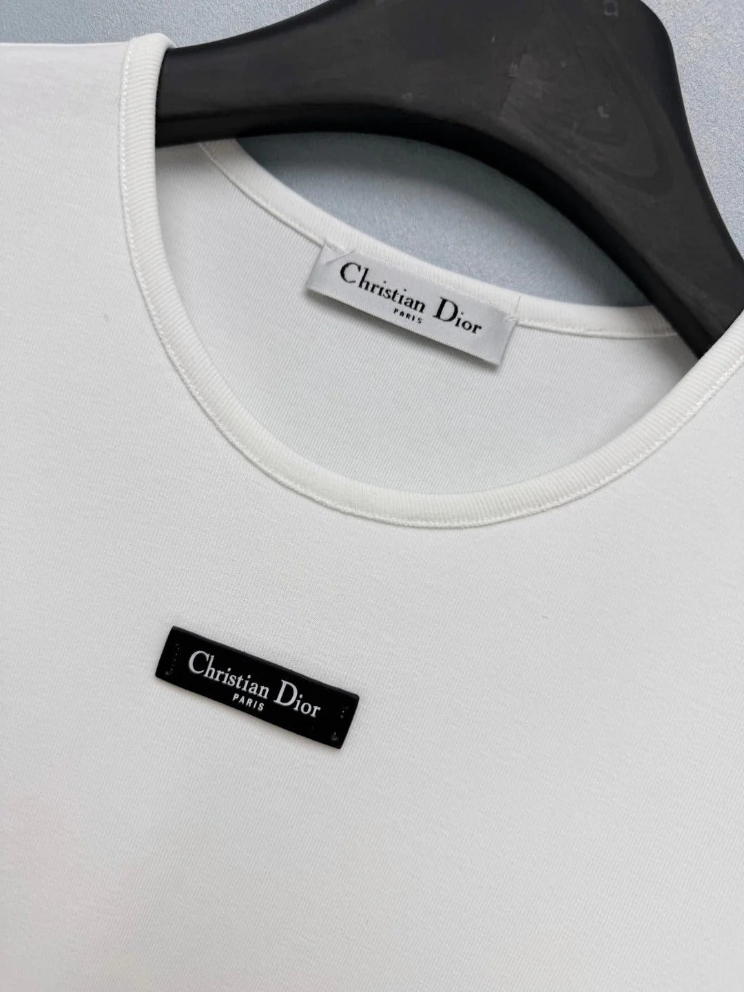 Dior 2026 Short-Sleeve Dress With Belt Polyester Cotton 377818