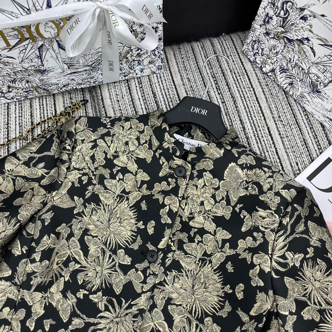DIOR 25S CROPPED JACQUARD JACKET 796