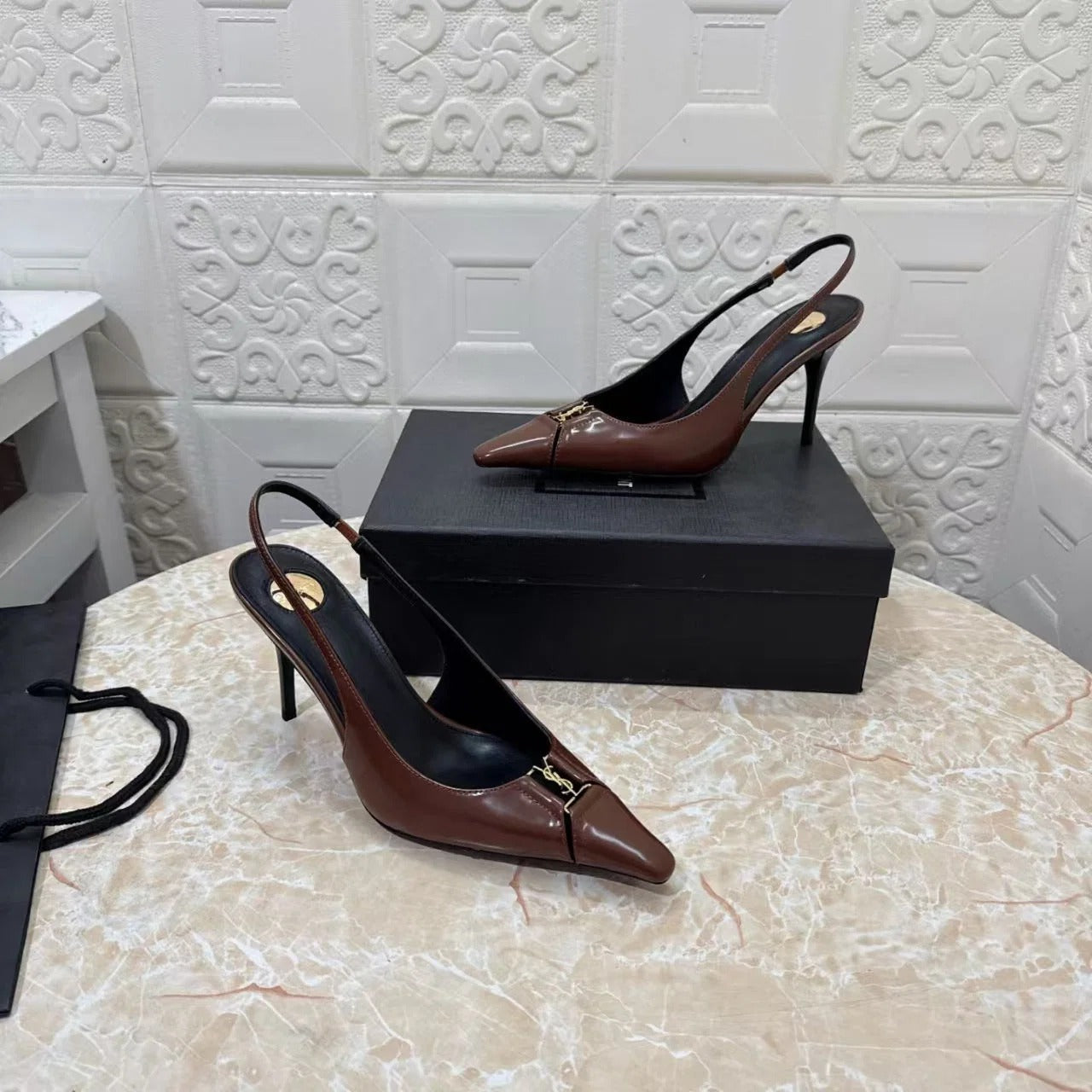 YSL 2026 Babylone Slingback 90mm Sheepskin