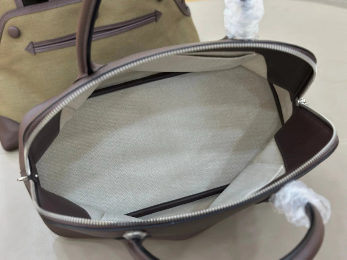 High-end Hermes 2026 Cargo Bolide 31cm Bag Canvas/Swift Leather
